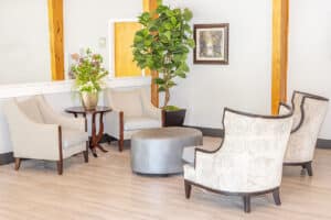 comfortable seating area